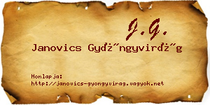 Janovics Gyöngyvirág névjegykártya
